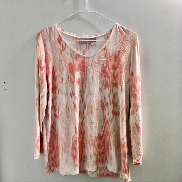 Chico's Tops - Chico’s 1 Tie Dye Embroidered Top